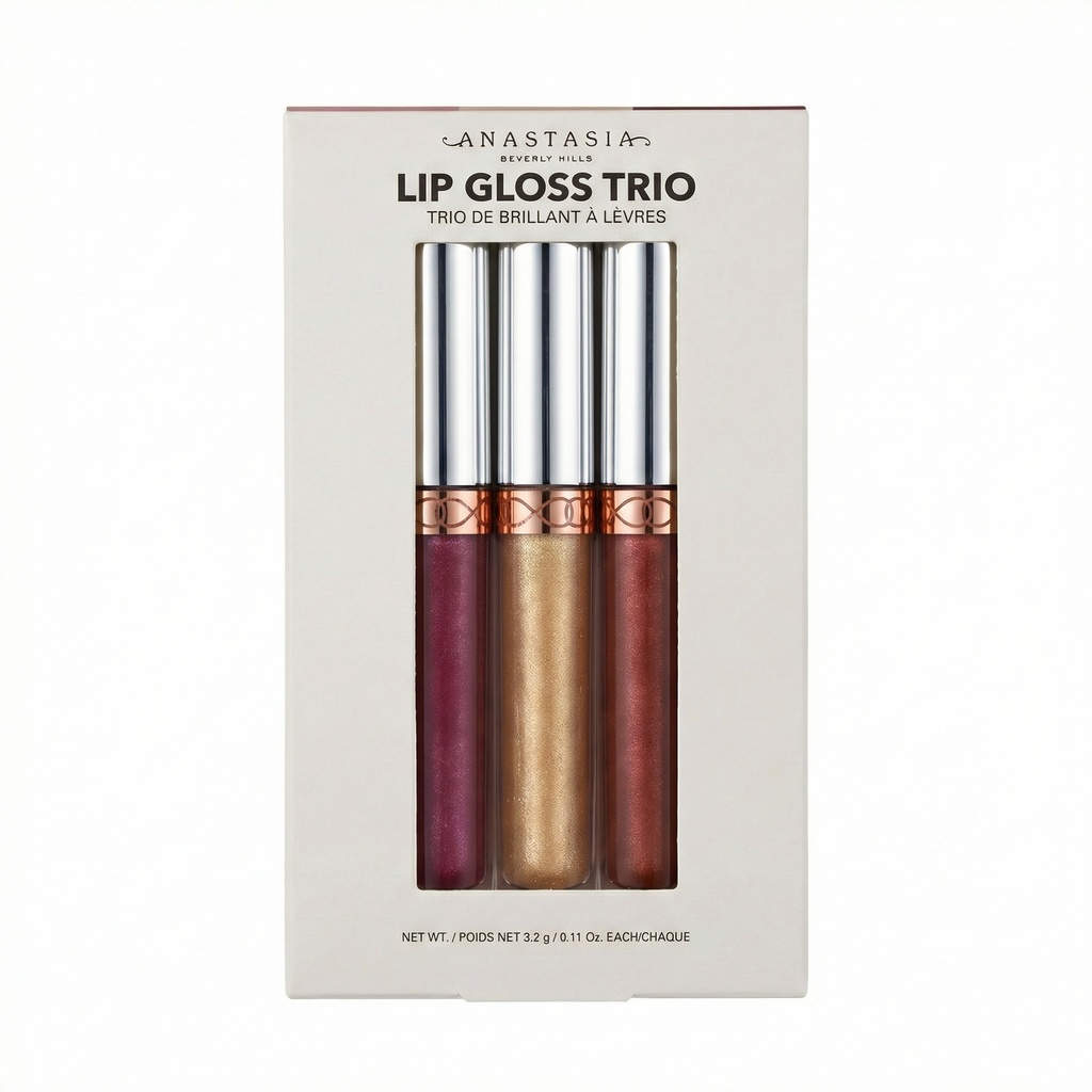Anastasia Lip Gloss Trio ~ Sunscape, Freya, Parfait ~ High Shine Vanilla-Scented