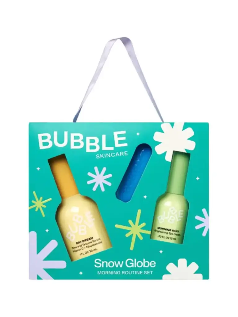 BUBBLE SKINCARE SNOW GLOBE MORNING ROUTINE SET