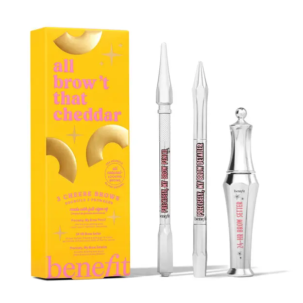All Brow’t That CheddarFull-size brow defining pencil, brow setting gel & detailing brow pencil Kit