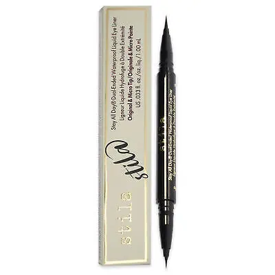 Stila Stay All Day Dual-Ended Waterproof Liquid Eye Liner Intense Black-