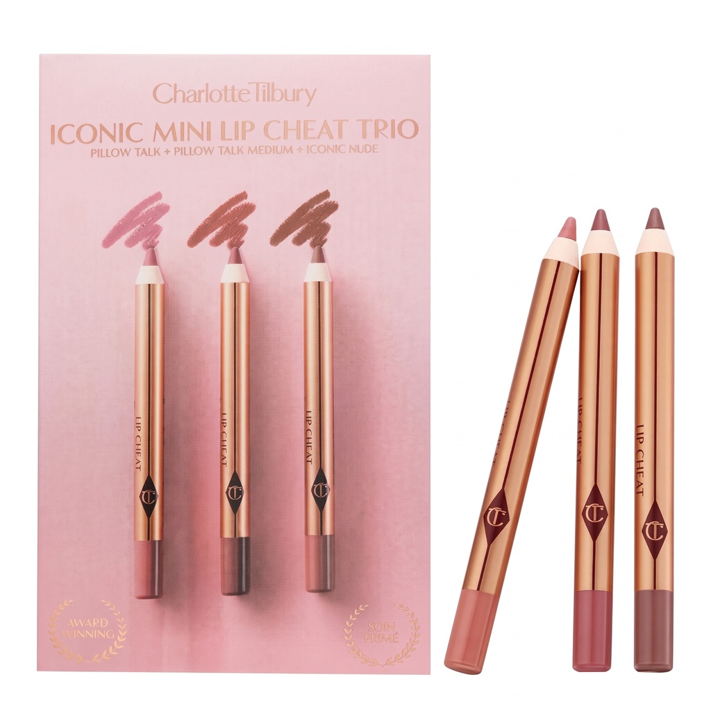 charlor tilbury iconic mini lip cheat trio