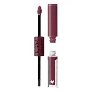 NYX PROFESSIONAL MAKEUP Shine Loud, Long-Lasting Liquid Lipstick with Clear Lip Gloss - Never Basic (Warm Burgundy) 