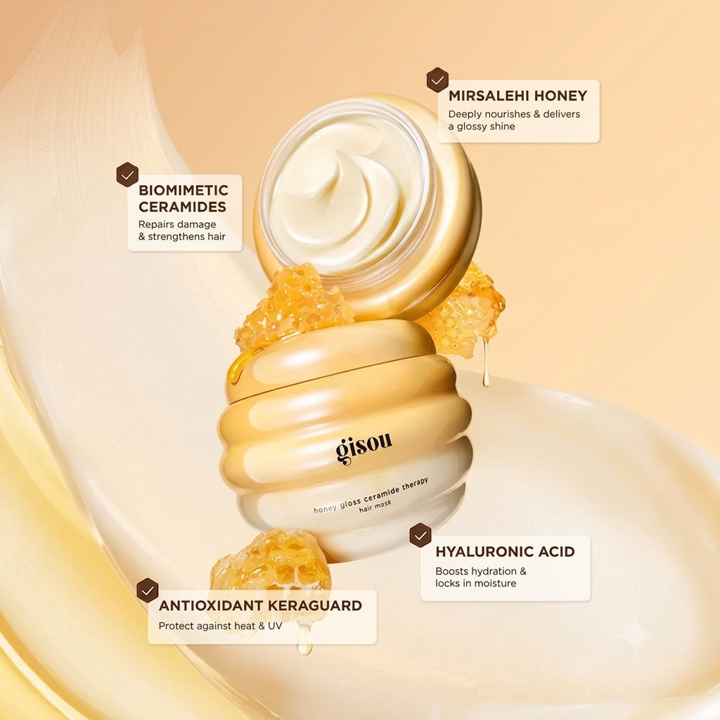 GISOU HONEY Gloss Ceramide Therapy Hair mask (230ML)