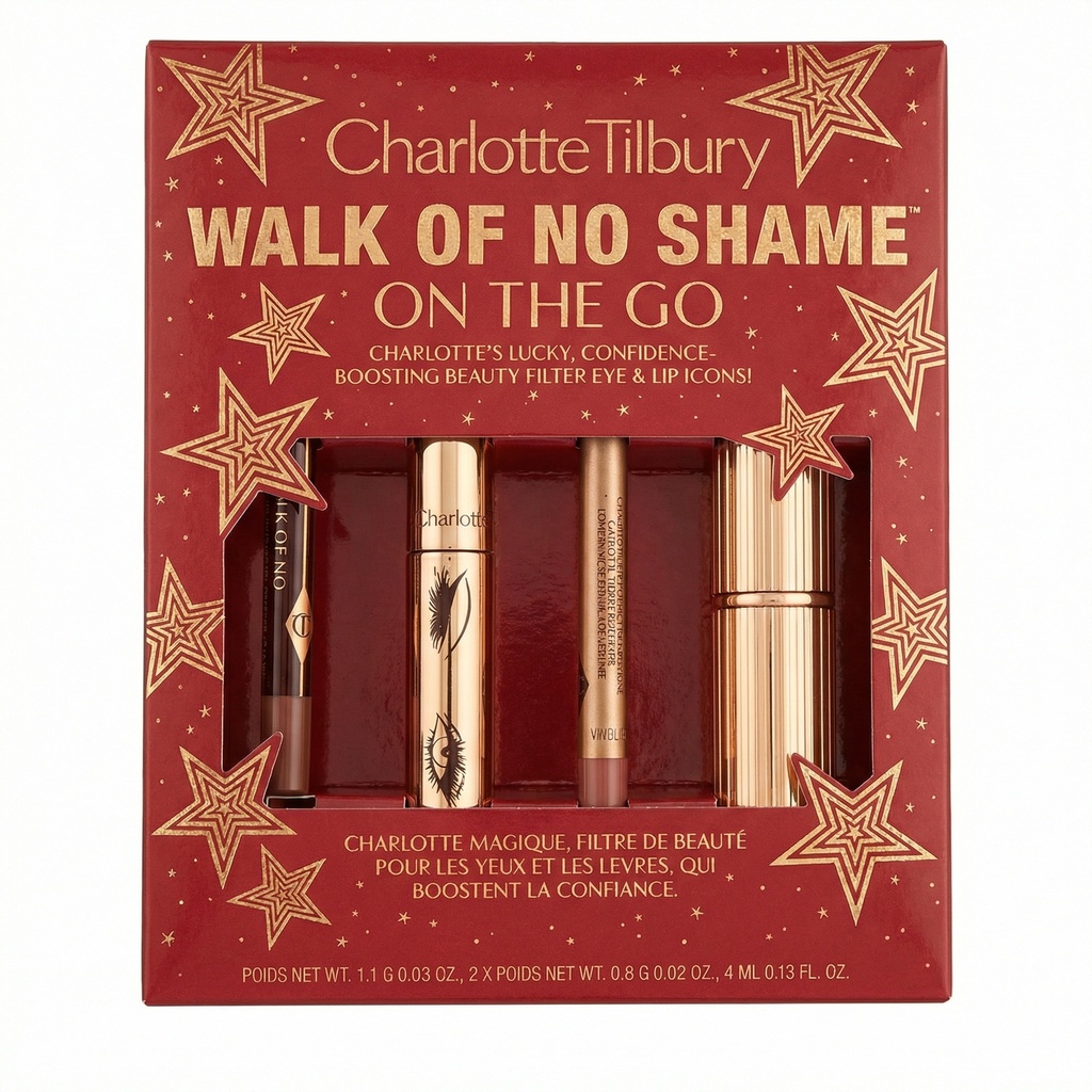 Charlotte Tilbury Walk of No Shame On The Go Kit Lips, Eye Lipliner Mascara