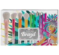 BH Cosmetics TAKE ME BACK TO BRAZIL 10 Piece Brush Set NIB