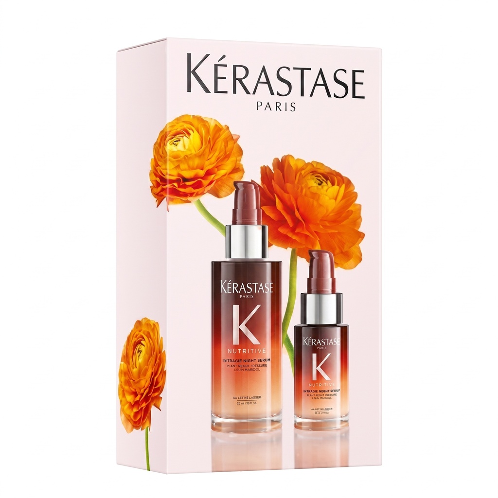 KERASTASE Nutritive Duo, zestaw prezentowy bestsellerowych serum do włosów, 90ml + 30ml