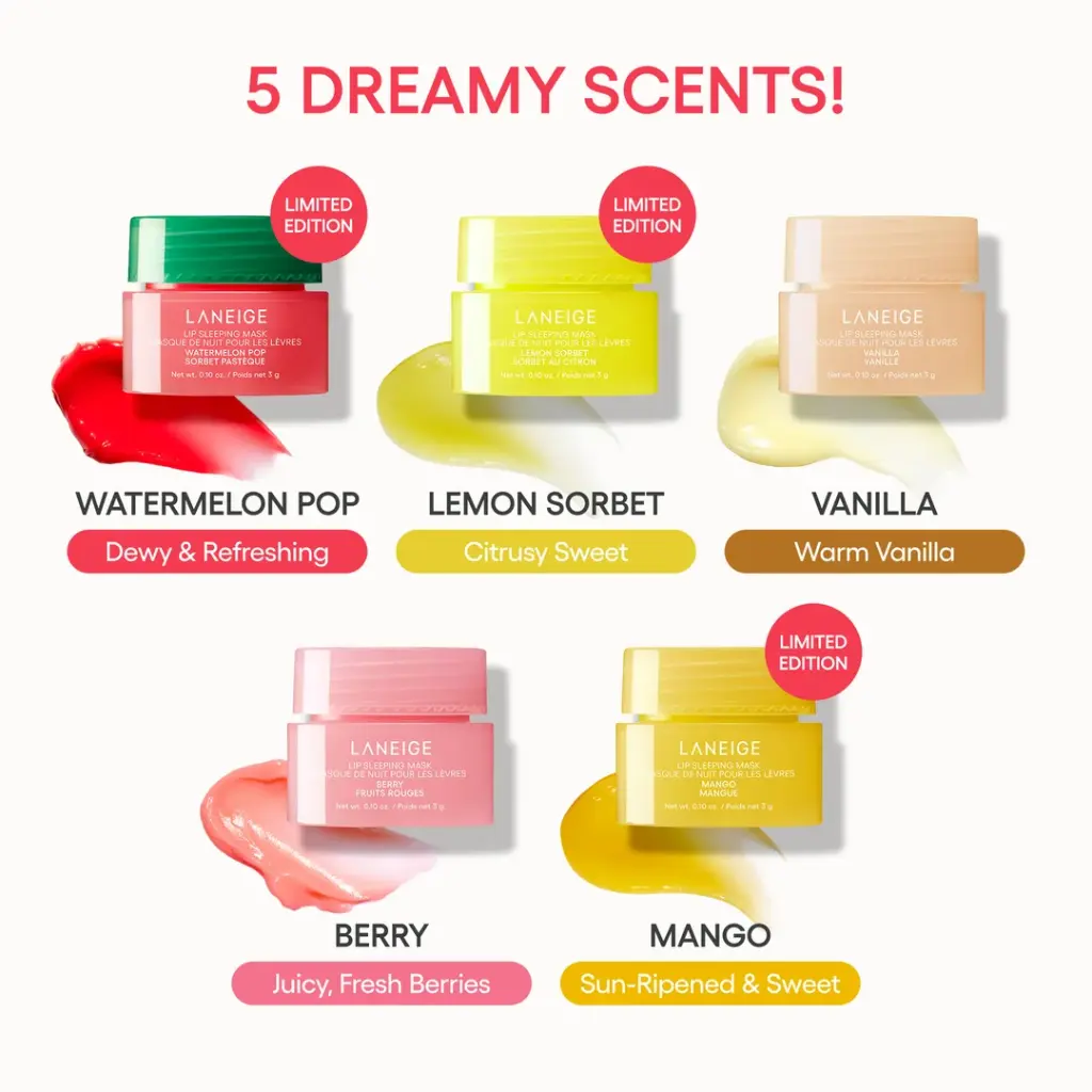 LANEIGE Midnight Minis Hydrating Lip Sleeping Mask Treatment 5 pc