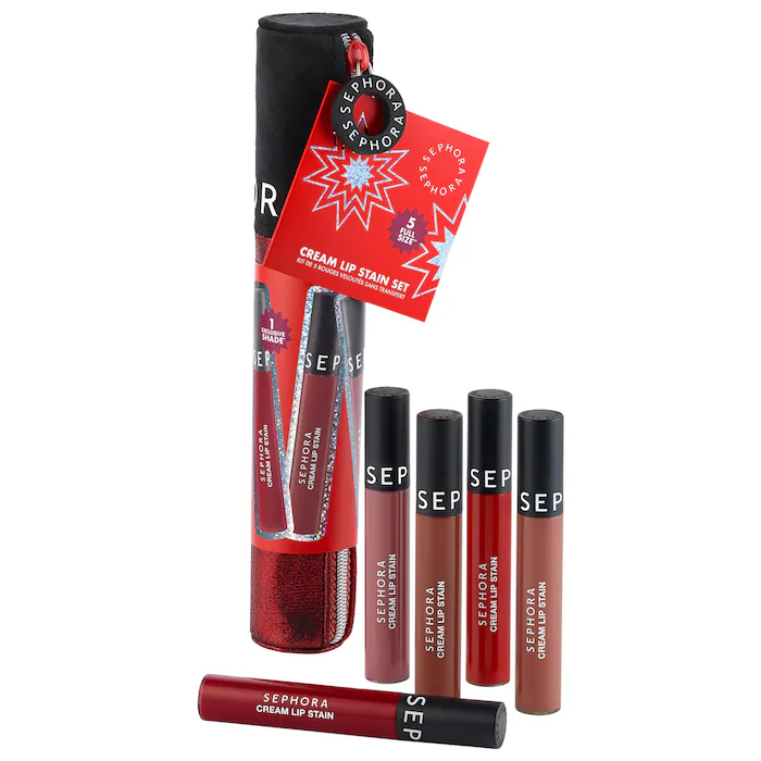 SEPHORA Cream Lip Stain 10HR Liquid Lipstick 5pc Set