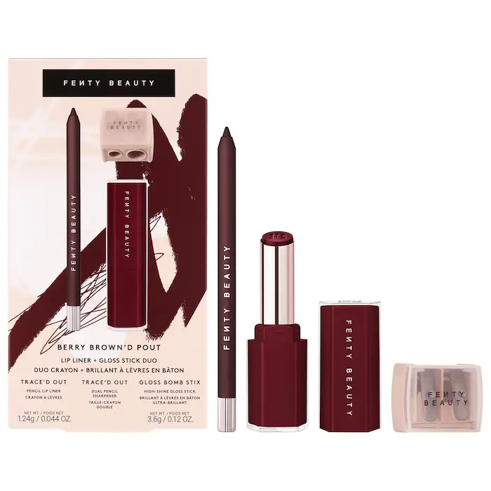FENTY BEAUTY Berry Brown'd Pout Lip Liner + Gloss Stick Duo