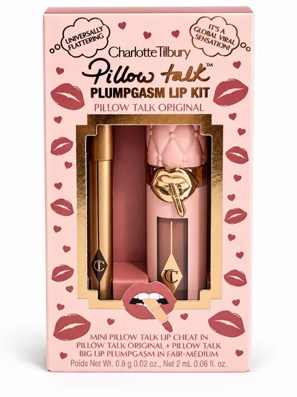 Charlotte Tilbury Pillow Talk Original Plumpgasm Lip Kit Mini Duo NEW