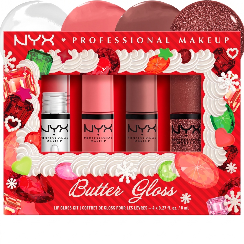 NYX Professional makeup Lip gloss Set XMAS Butter Gloss Kit 
