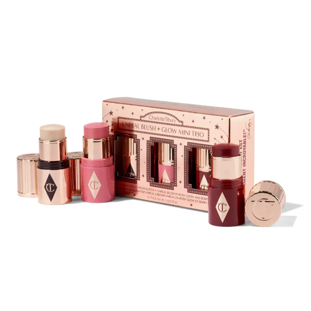 CHARLOTTE TILBURY Unreal Blush + Glow Mini Trio