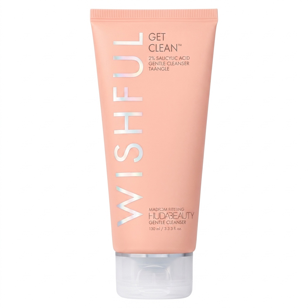 HUDA BEAUTY WISHFUL Get Clean 2% PHA & Sea Moss Gentle Foaming Cleanser (150ml)
