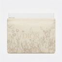 CHRISTIAN DIOR CREAM SOFT SPRING FLOWER 2024 CLUTCH BAG Limited Edition 