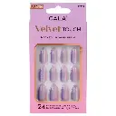 nails VELVET TOUCH | STILETTO PURPLE CATEYE‏ 